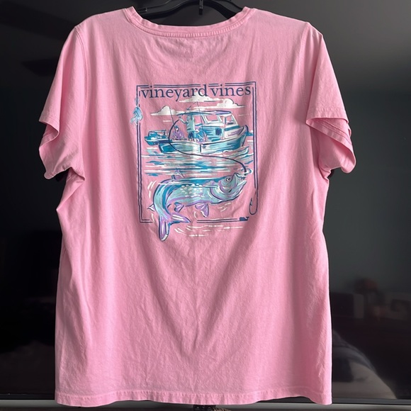 Vineyard Vines Tarpon Pink Tee - Picture 2 of 4